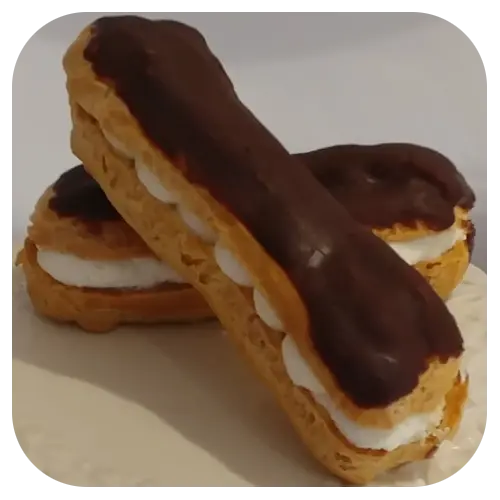 6 Pastry Cream Éclairs
